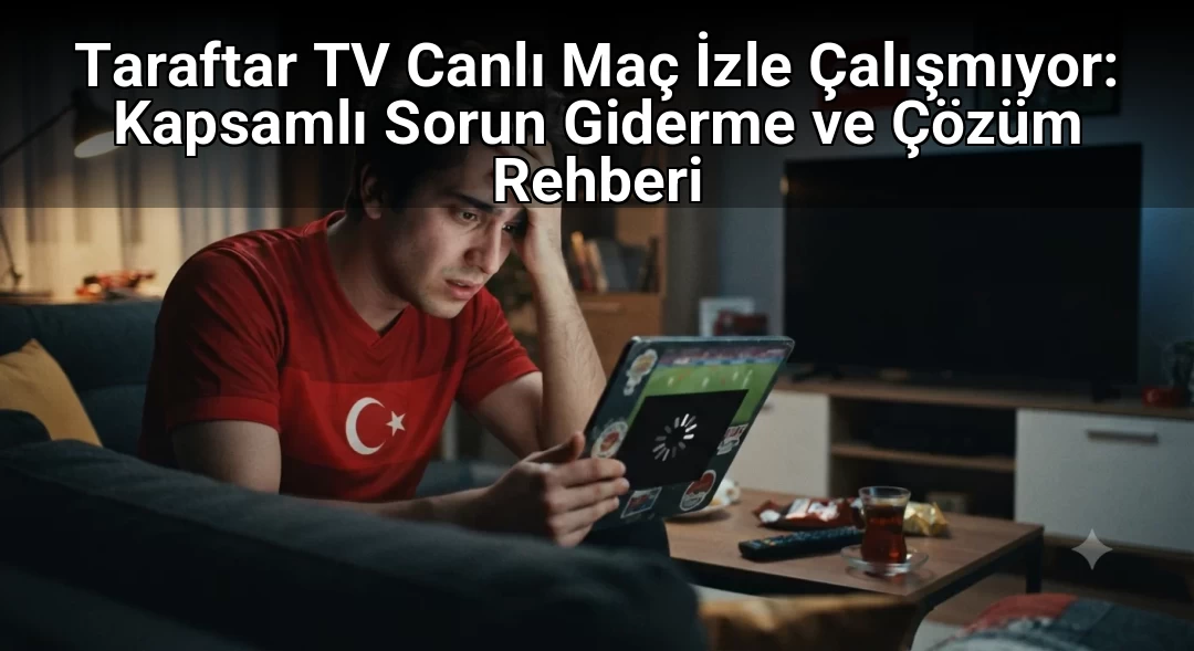 Taraftar TV Canlı Maç İzle Çalışmıyor: Kapsamlı Sorun Giderme ve Çözüm Rehberi